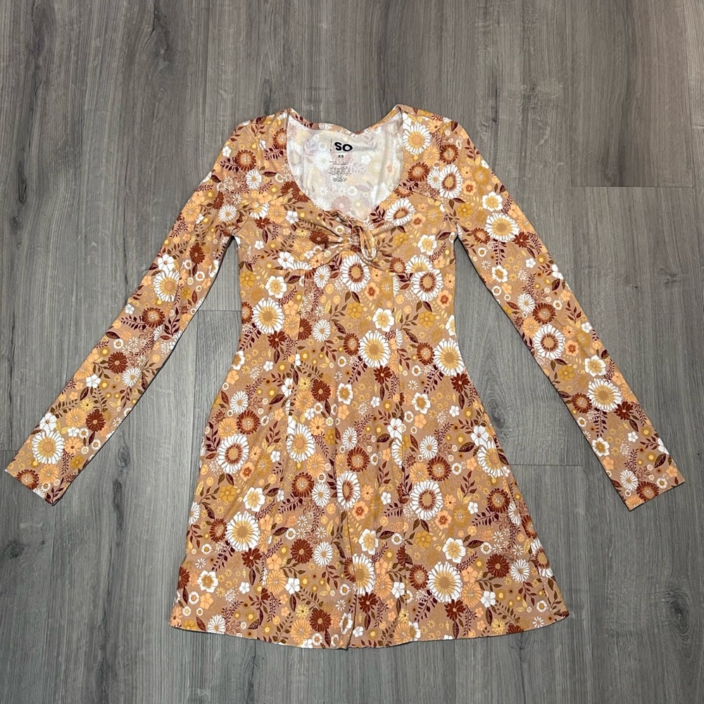 ❥𝗦𝗢: Floral Long Sleeve Dress